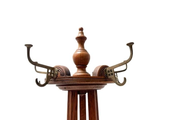 Arts & Crafts Coat Stand or Porte Manteau with Rotating Top, 1900s